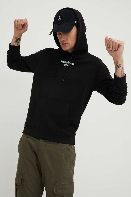 

Хлопковая толстовка Tommy Jeans, черный