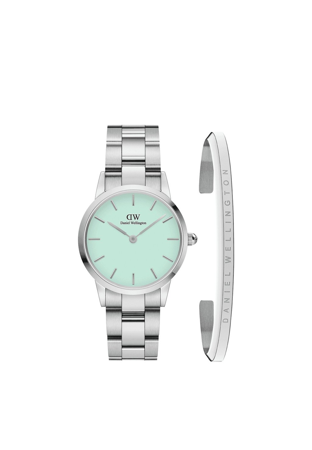 Часы Iconic Link Mint 28 + Браслет Маленький Daniel Wellington, цвет silver-coloured наручные часы iconic link arctic daniel wellington dw00100458