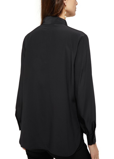 

Кремовая блузка Max Mara, черный
