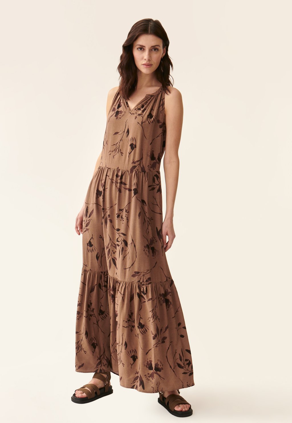 Длинное платье TATUUM, коричневый