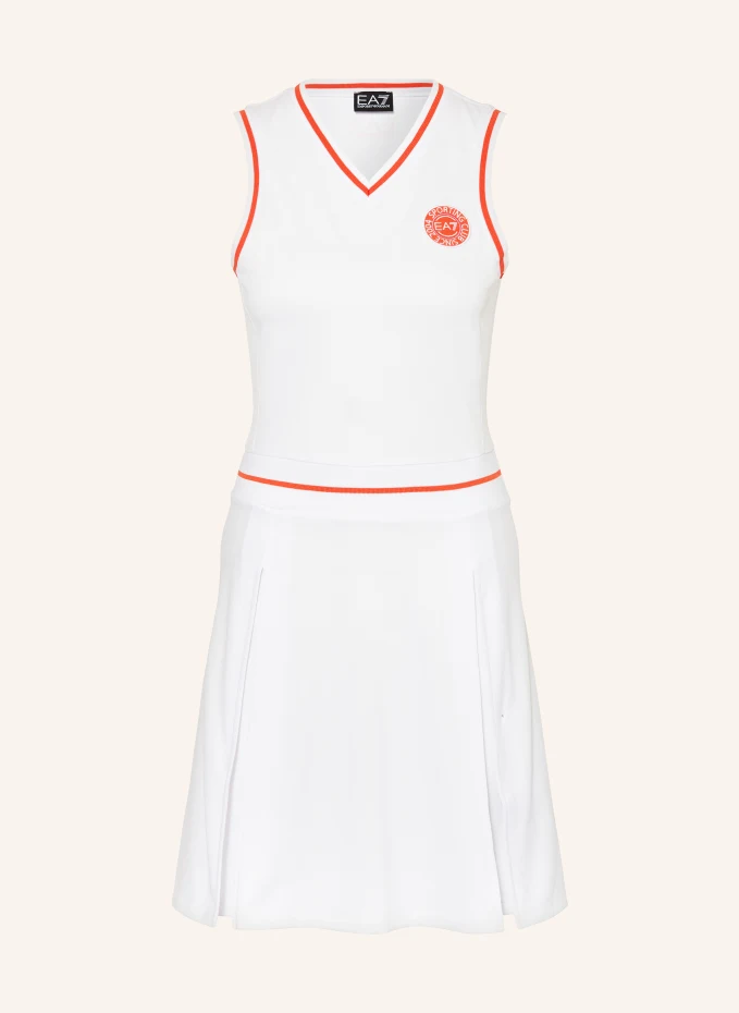 

Теннисное платье Ea7 Emporio Armani, белый
