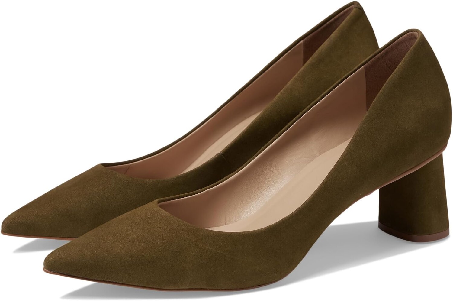 Туфли Daisy Nubuck Block Heel Massimo Matteo, цвет Olive