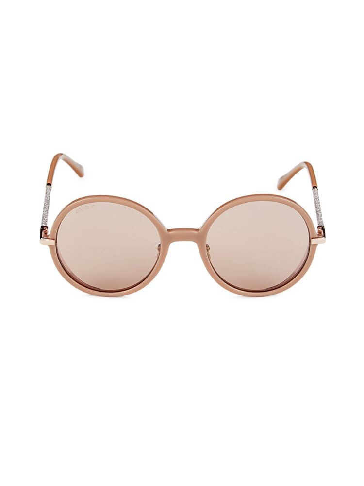 

Круглые солнцезащитные очки 55MM Jimmy Choo, бежевый
