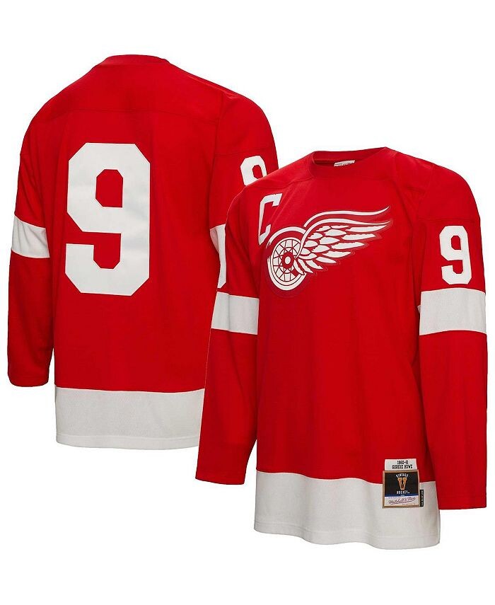 

Мужская футболка Gordie Howe Red Detroit Red Wings 1960 Blue Line Player Mitchell & Ness, красный