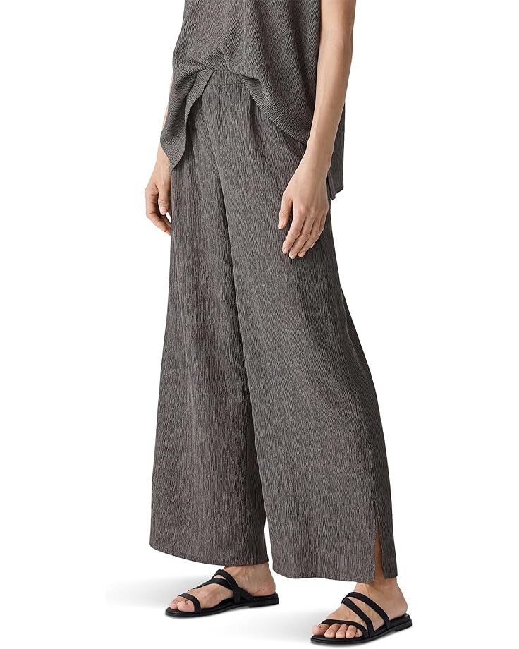 

Брюки Eileen Fisher Wide Ankle Pants, серо-коричневый