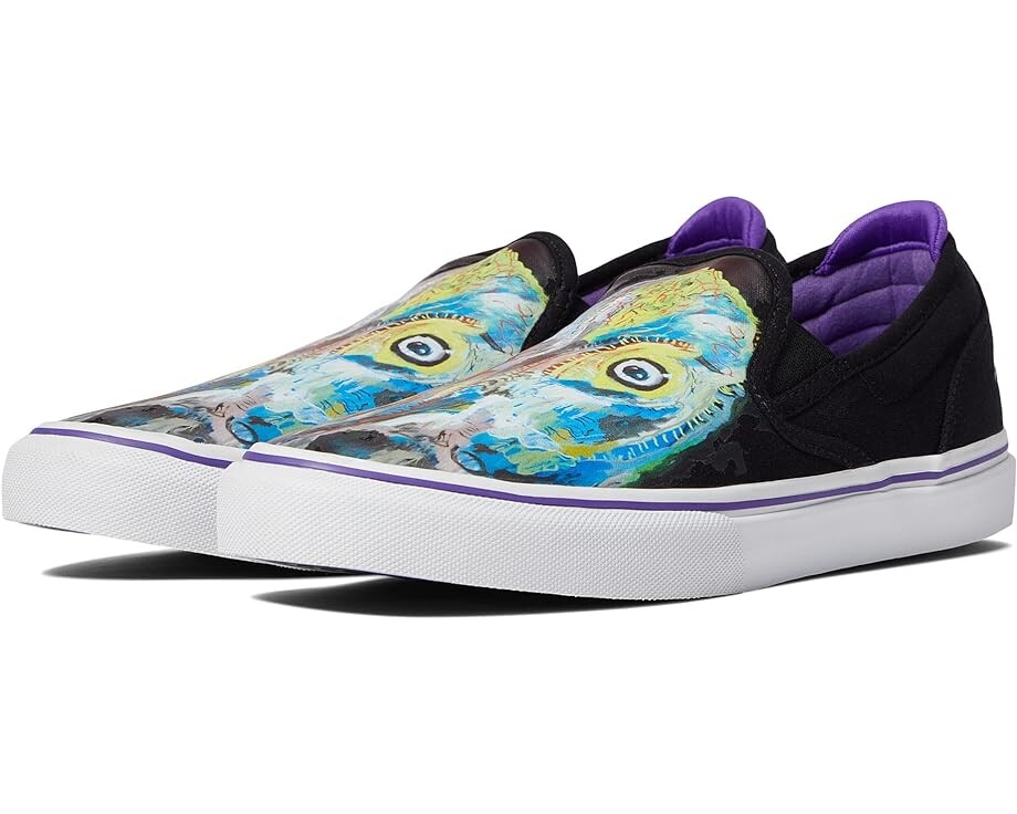 

Кроссовки Emerica Wino G6 Slip-On X Dinosaur Jr, цвет Black/Purple