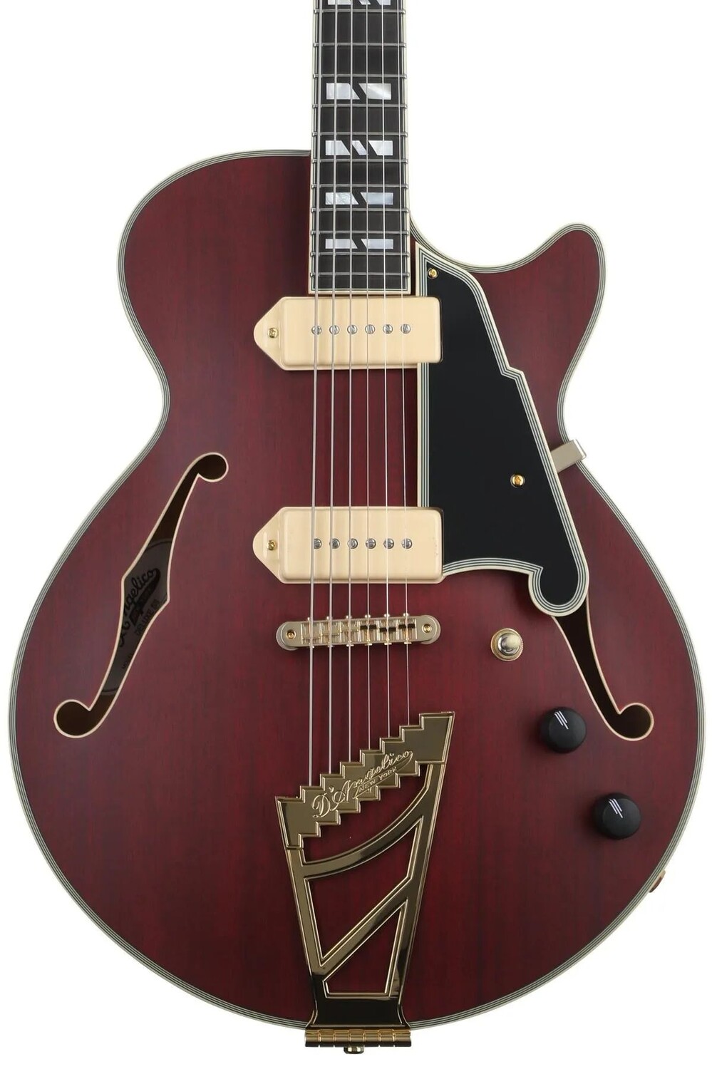 

Электрогитара D'Angelico Deluxe SS Baritone Semi-hollowbody - Satin Trans Wine