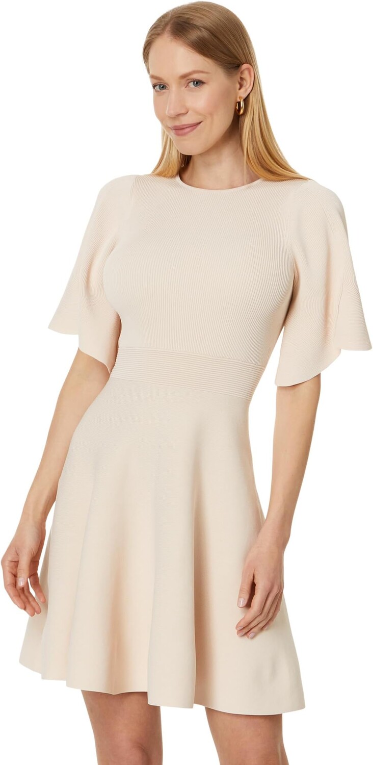 

Платье Ted Baker Oliviha Rib Engineered Skater Dress, цвет Light-Pink
