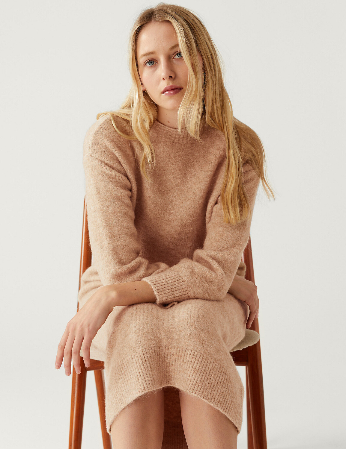 

Вязаное платье с круглым вырезом Marks & Spencer