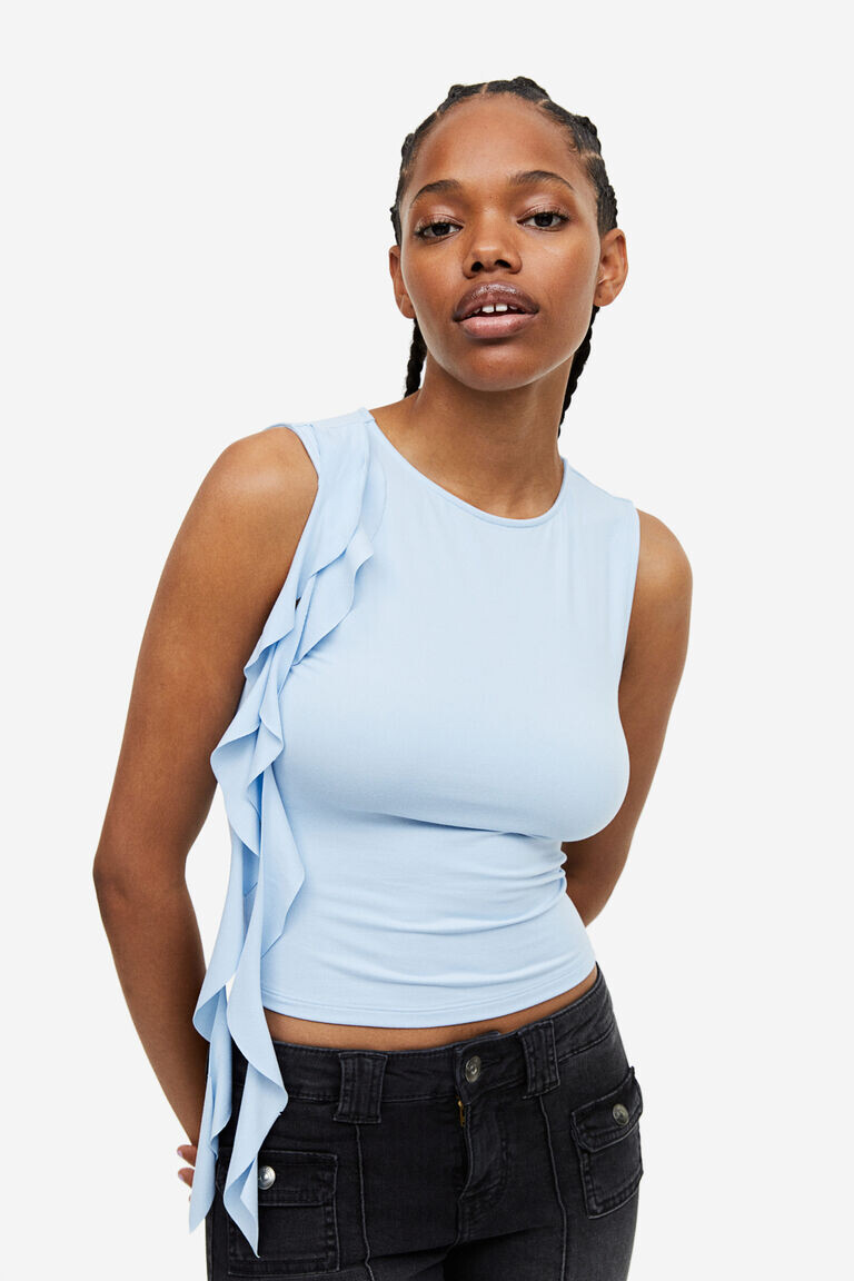 

Топ-жилет с ремешками H&M, синий