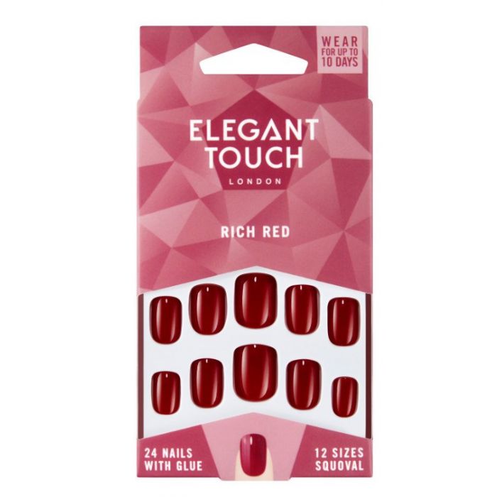 Накладные ногти Uñas Postizas Rich Red Elegant Touch, Rojo t peos rich 100 red