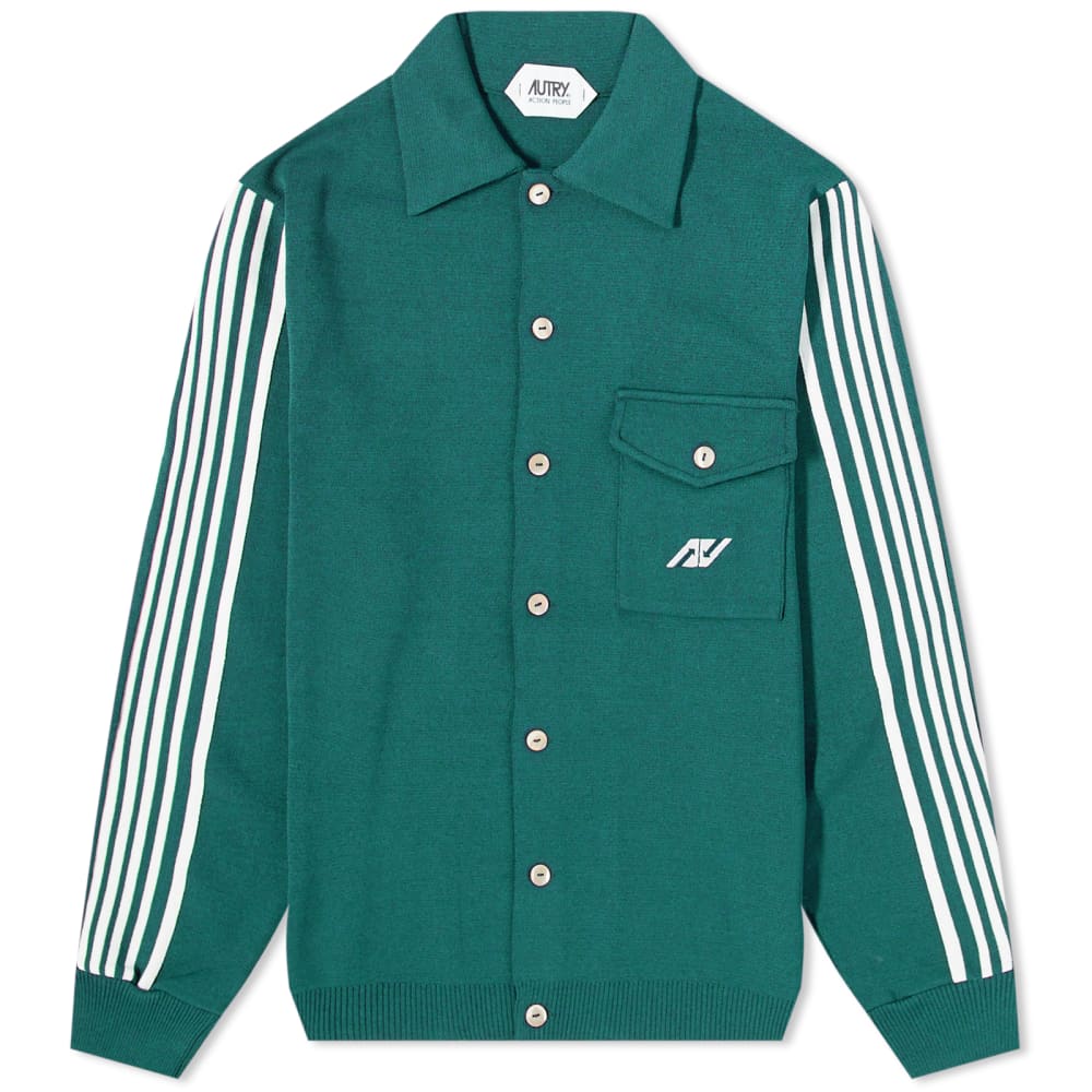 Трикотажная спортивная спортивная куртка Autry, зеленый трикотажная спортивная куртка one на молнии kiton синий
