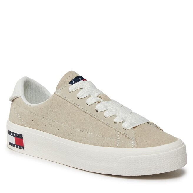 Кроссовки Tommy Jeans TjwVulc Flatform, бежевый кроссовки tommy jeans iconic flatform ivory