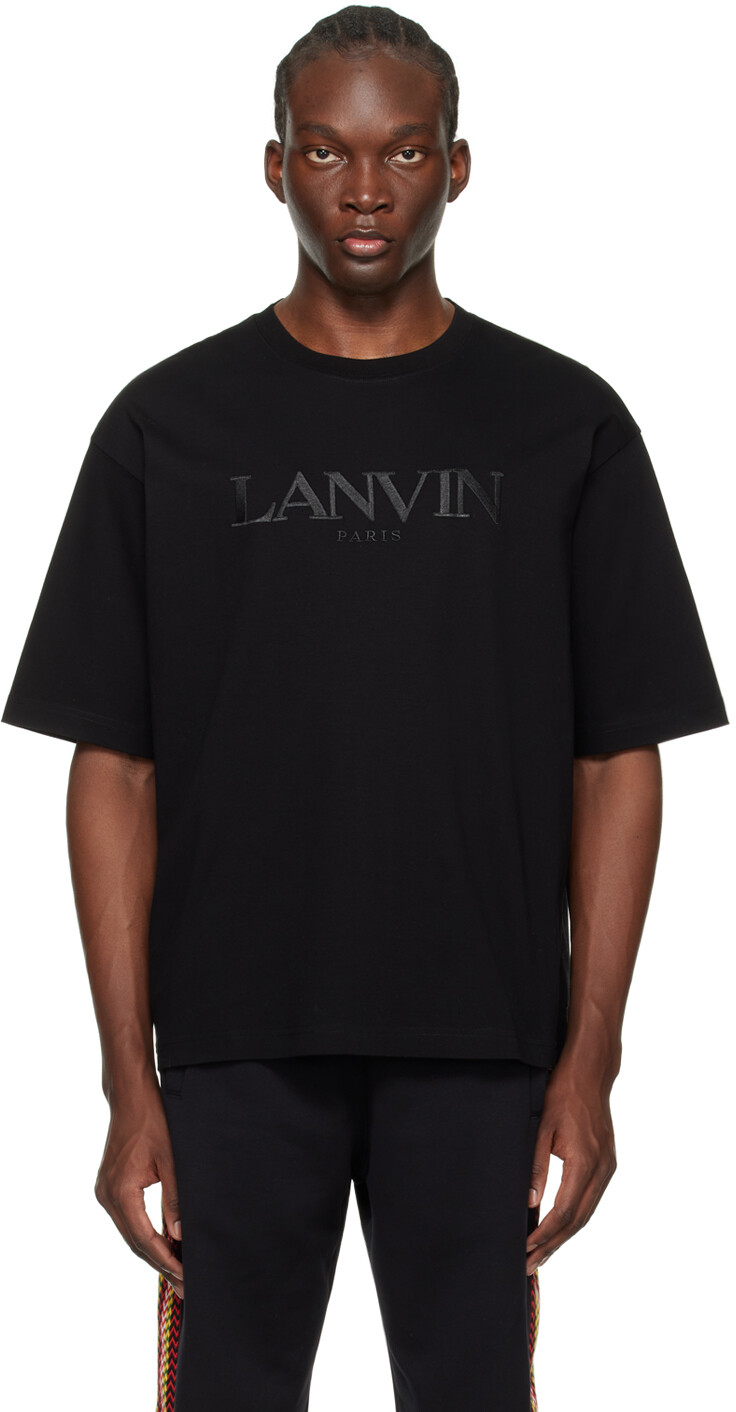 

Черная футболка оверсайз Lanvin