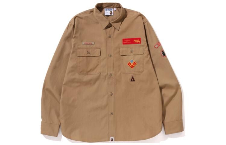 

Рубашка мужская A Bathing Ape, цвет Apricot Cream