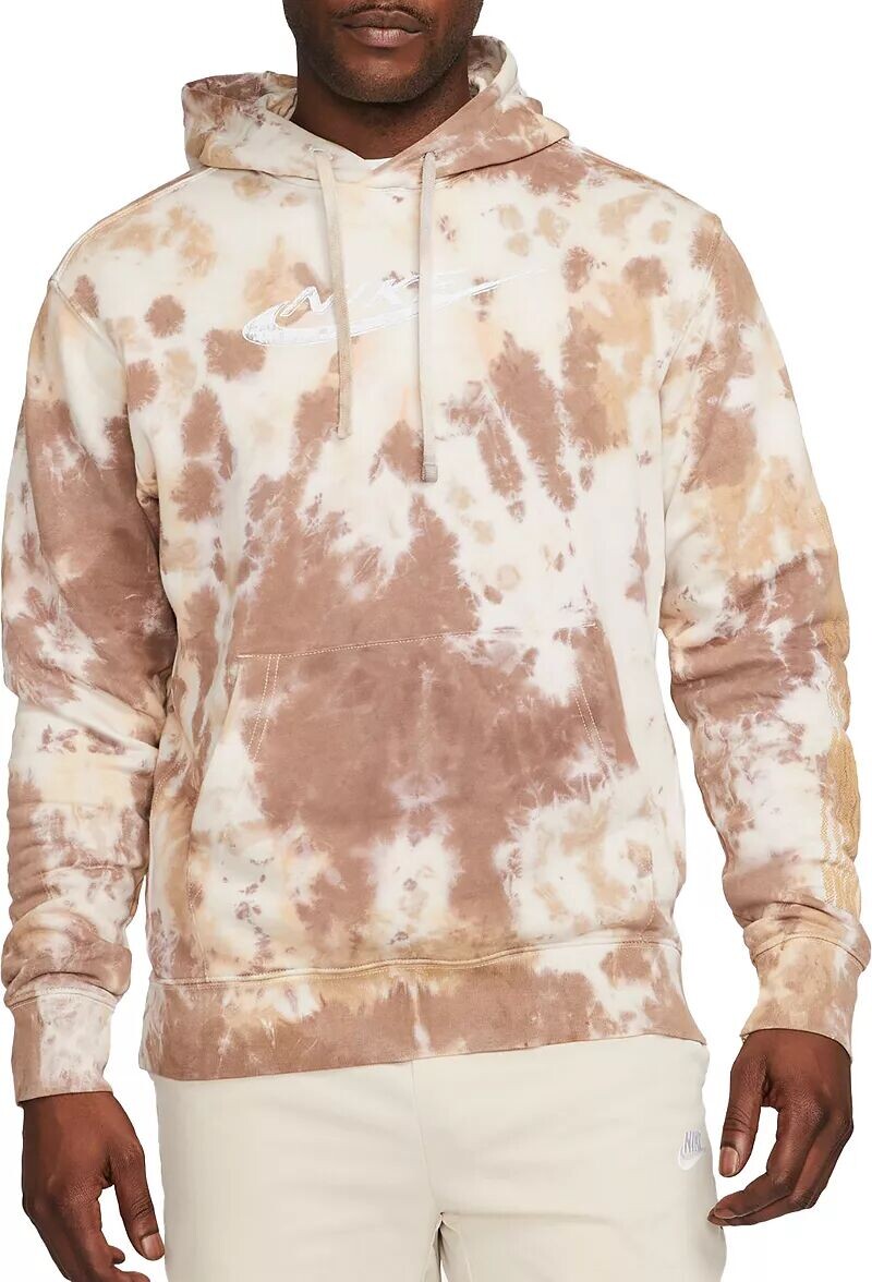 

Мужской пуловер с капюшоном Nike Sportswear Club Bold Dye, розовый