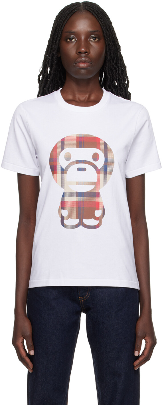 

Белая футболка Big Baby Milo Bape