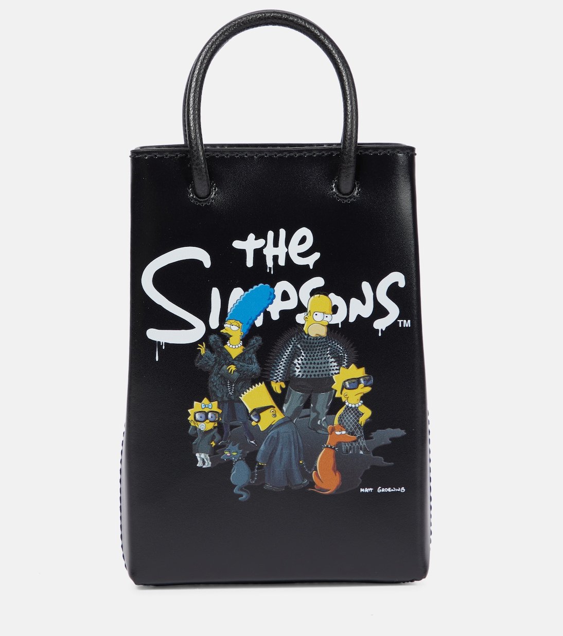 Кожаная сумка-тоут x the simpsons tm & © 20th tv для телефона Balenciaga,  черный – купить с доставкой из-за рубежа через платформу «CDEK.Shopping»