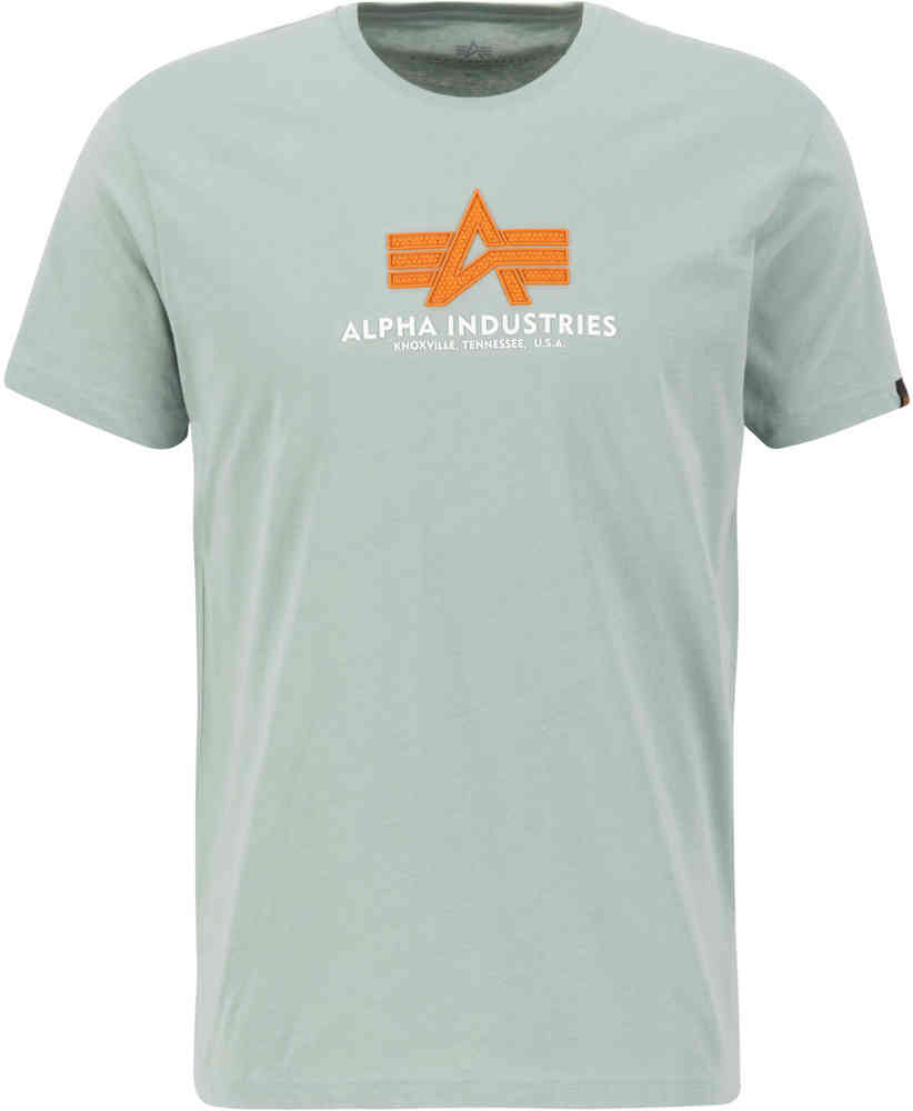 Базовая резиновая футболка Alpha Industries, зеленый базовая футболка ml alpha industries серо голубой