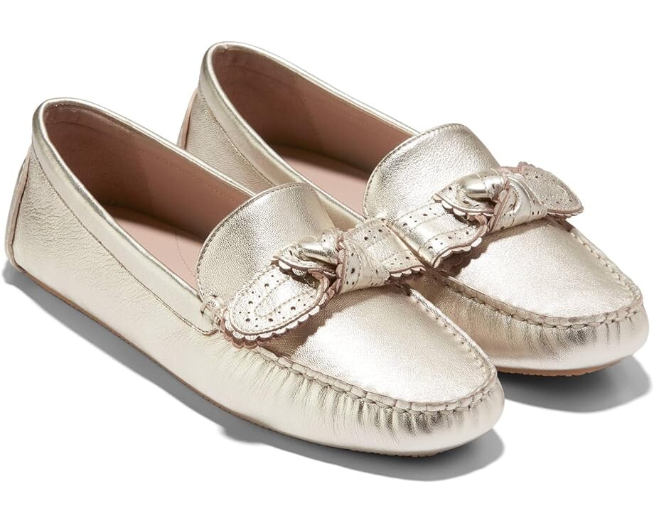 

Лоферы Cole Haan Bellport Bow Driver, золотой