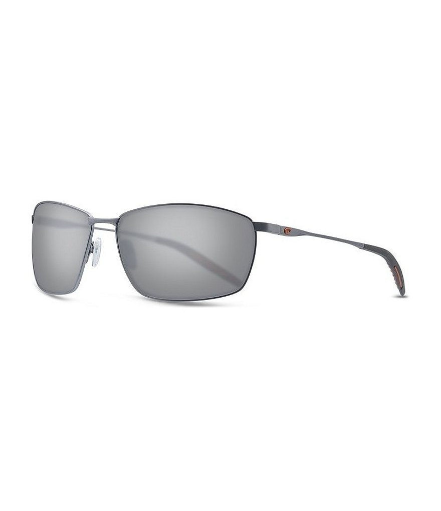 Поляризованные прямоугольные солнцезащитные очки Costa Turret, серебро