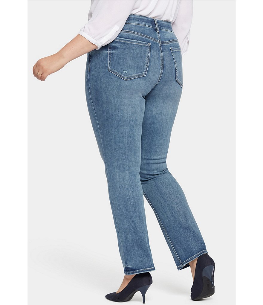 Прямые джинсовые джинсы Мэрилин размера плюс NYDJ с талией, синий