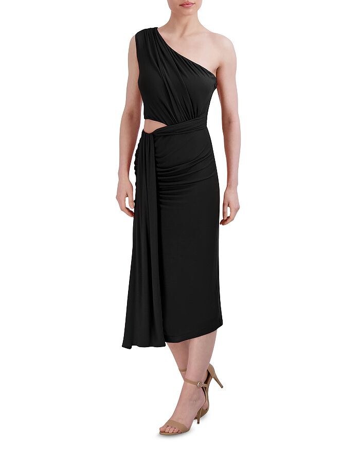 

Повседневное платье миди на одно плечо BCBGMAXAZRIA
