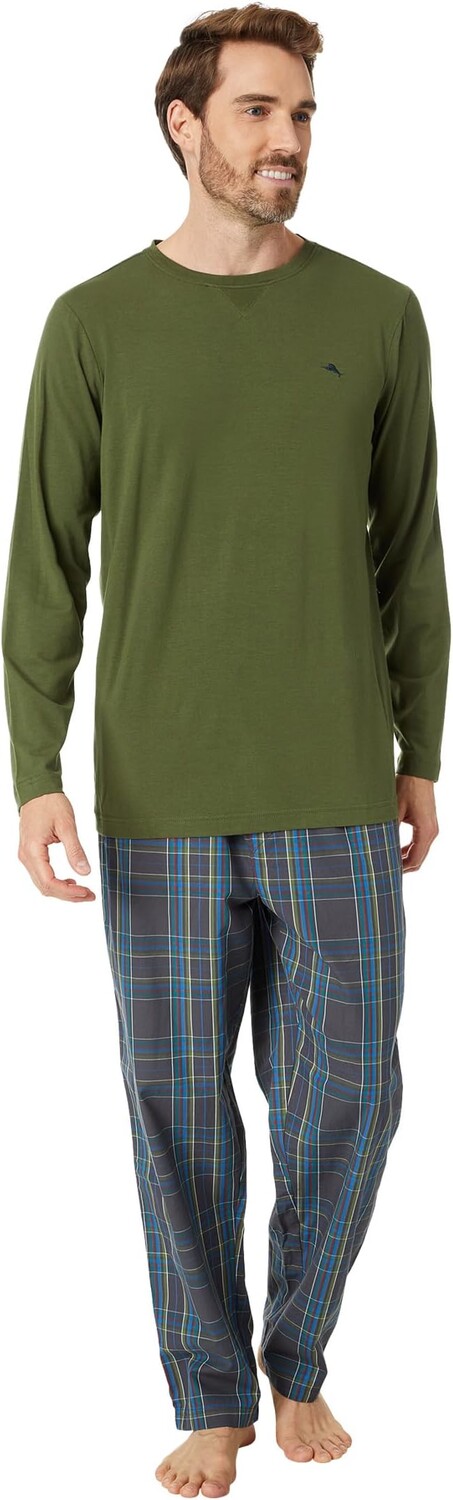 

Пижамный комплект с длинными рукавами Tommy Bahama, цвет Guitar Plaid