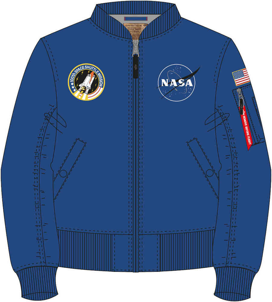 

Куртка MA-1 VF НАСА Alpha Industries, электрический синий