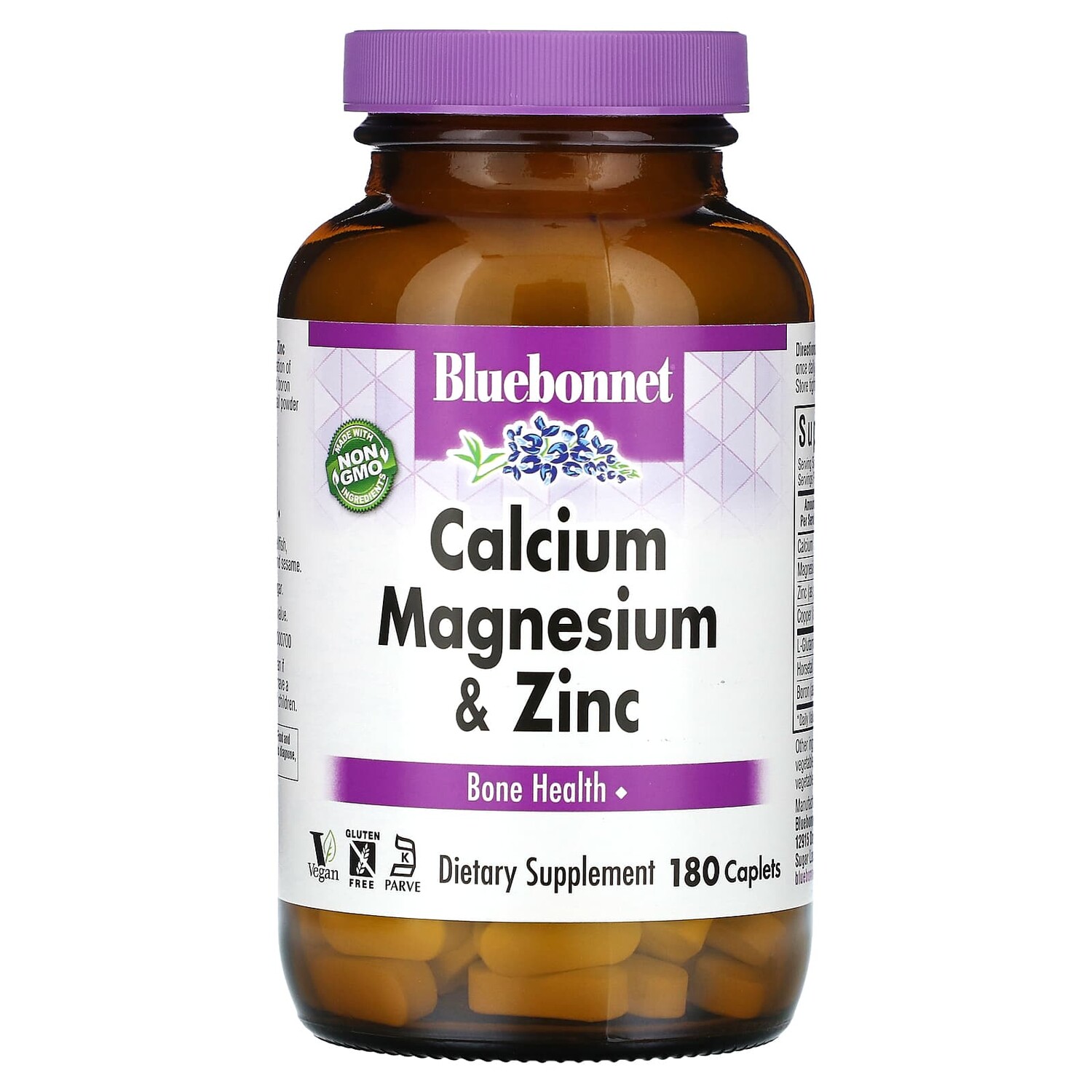 

Кальций, магний и цинк, 180 капсул, Bluebonnet Nutrition