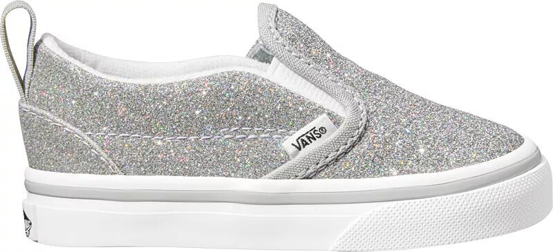 

Классические детские слипоны Vans для малышей, серебристый/белый