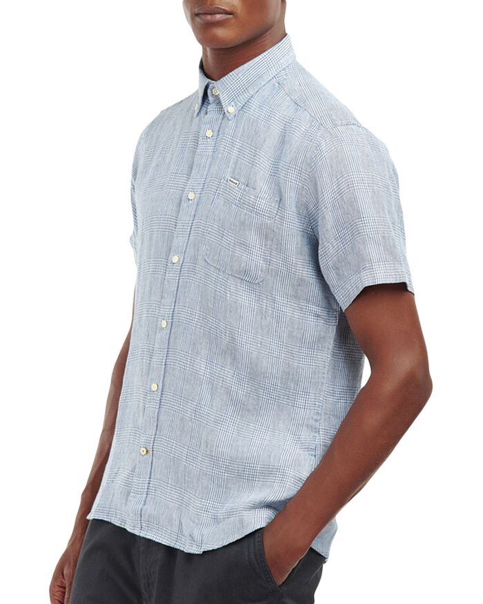 

Рубашка на пуговицах Marwood Linen Glen в клетку Barbour