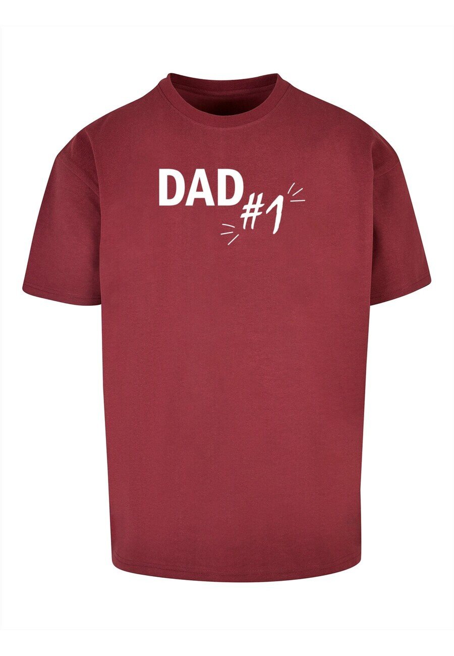 

Футболка Merchcode Fathers Day - Dad number 1, цвет Cherry red