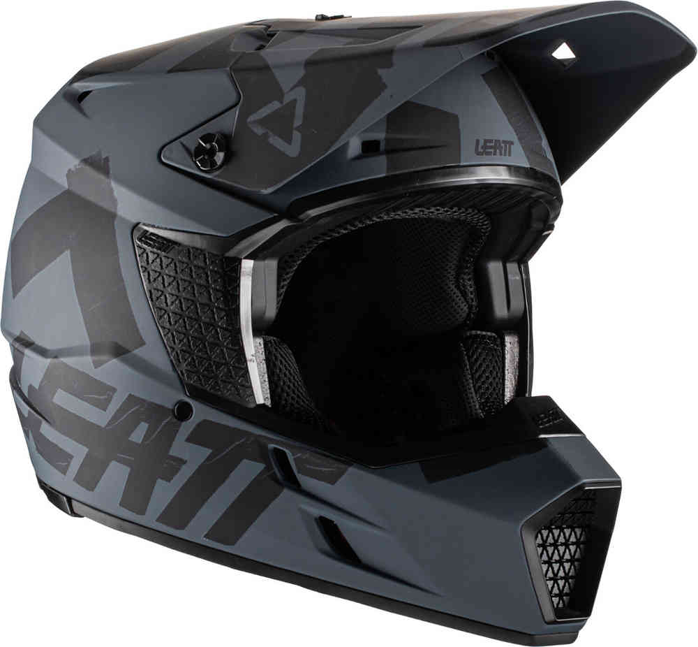Мото 3.5 V22 Шлем для мотокросса Leatt, антрацитовый матовый шлем ccm tacks 210 red l