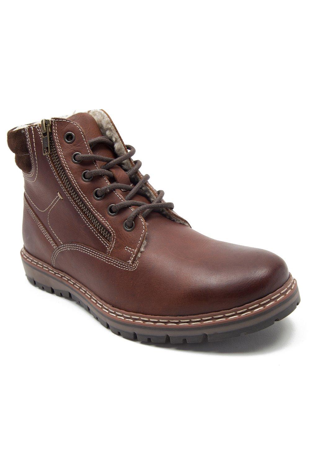 Повседневные кожаные ботинки на молнии Sawston Thomas Crick, коричневый