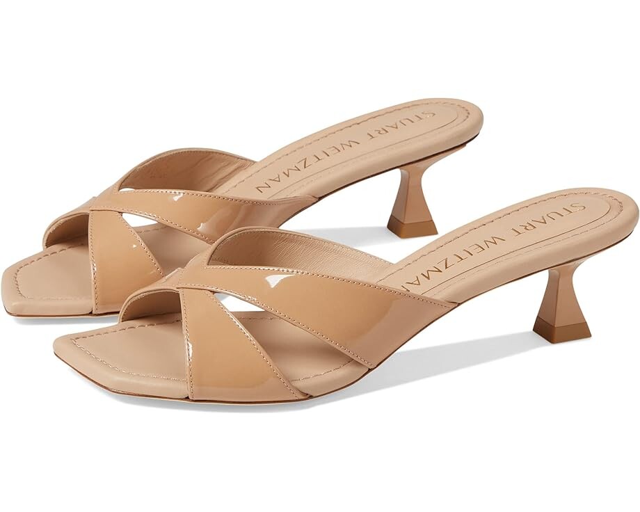 

Туфли Stuart Weitzman Miami Xcurve 50 Slide, цвет Adobe