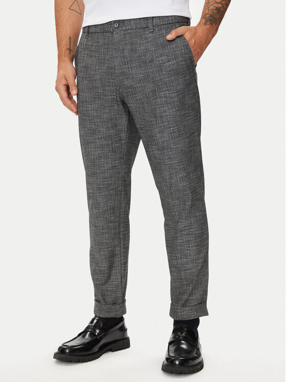 

Брюки из ткани regular fit Boss, серый