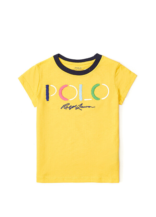 

Футболка для девочек с желтым логотипом Polo Ralph Lauren