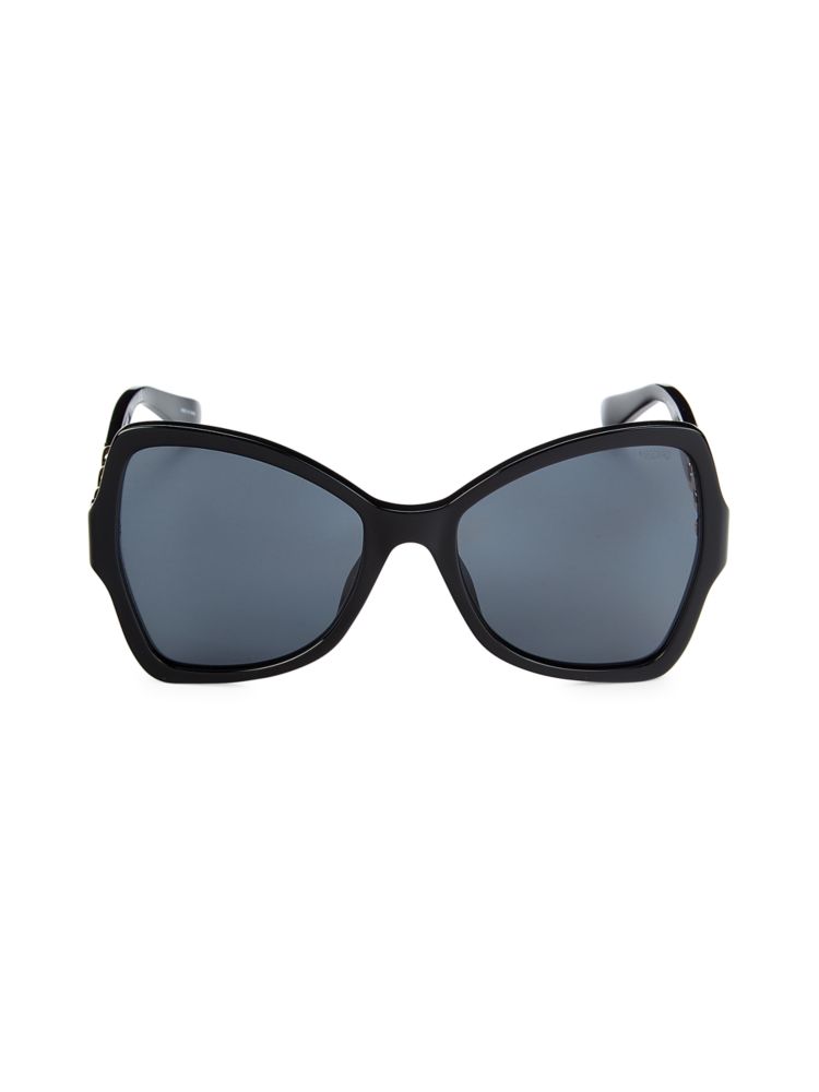 Солнцезащитные очки-бабочки 54MM Moschino, черный солнцезащитные очки masao gabrielle 54mm casablanca черный