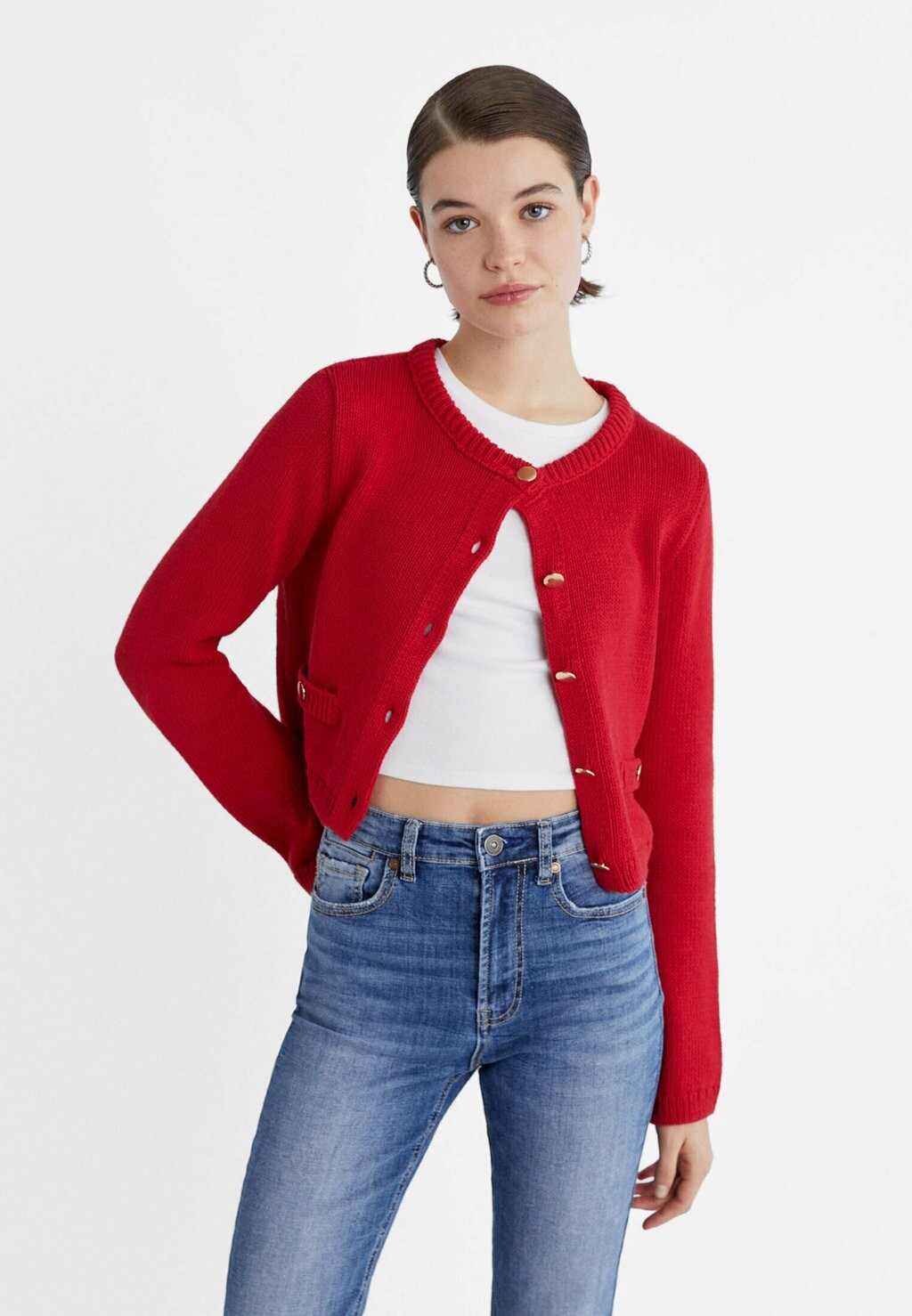 

Кардиган Stradivarius, красный