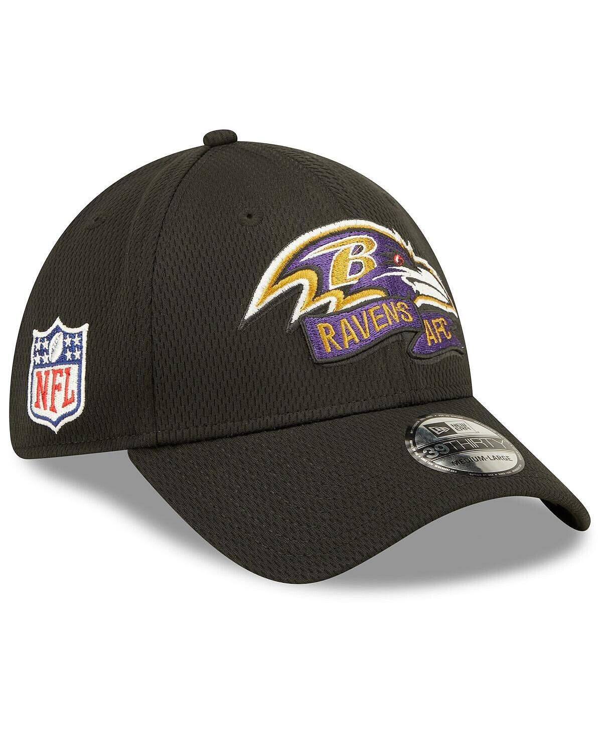

Мужская черная кепка Baltimore Ravens 2022 Sideline 39THIRTY Coaches Flex Hat New Era