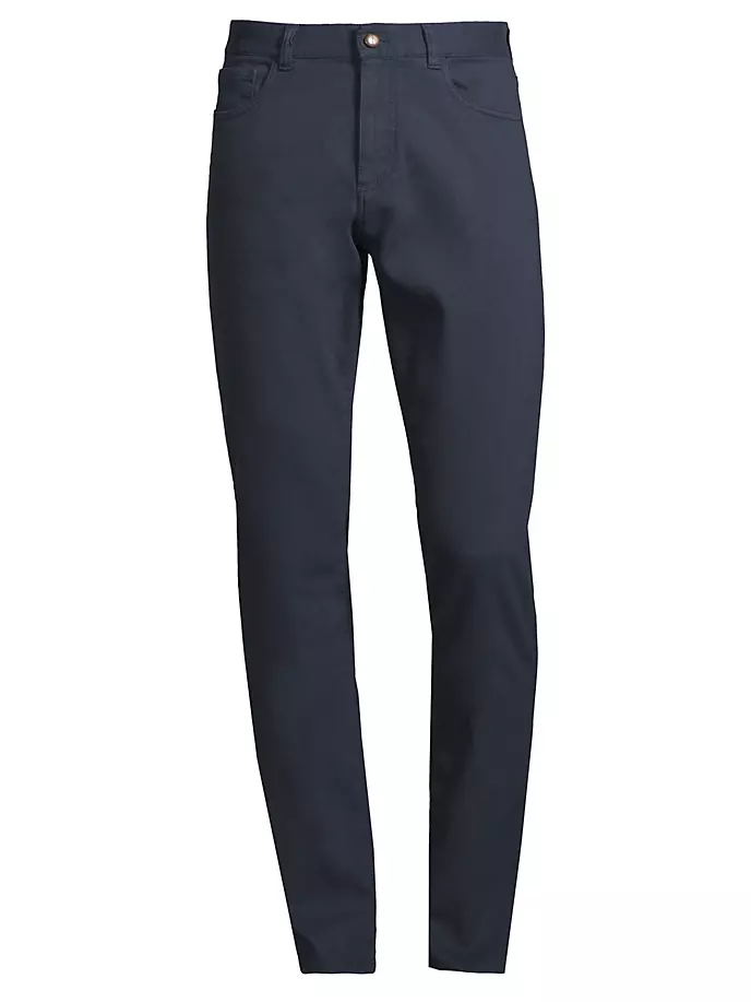 

Джинсы стрейч с пятью карманами Canali, синий