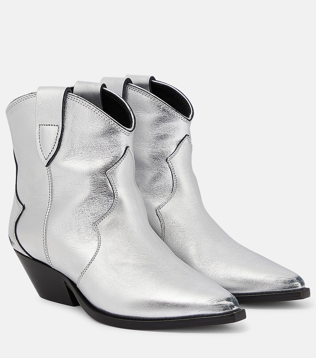 

Ботильоны dewina из металлизированной кожи Isabel Marant, серебро