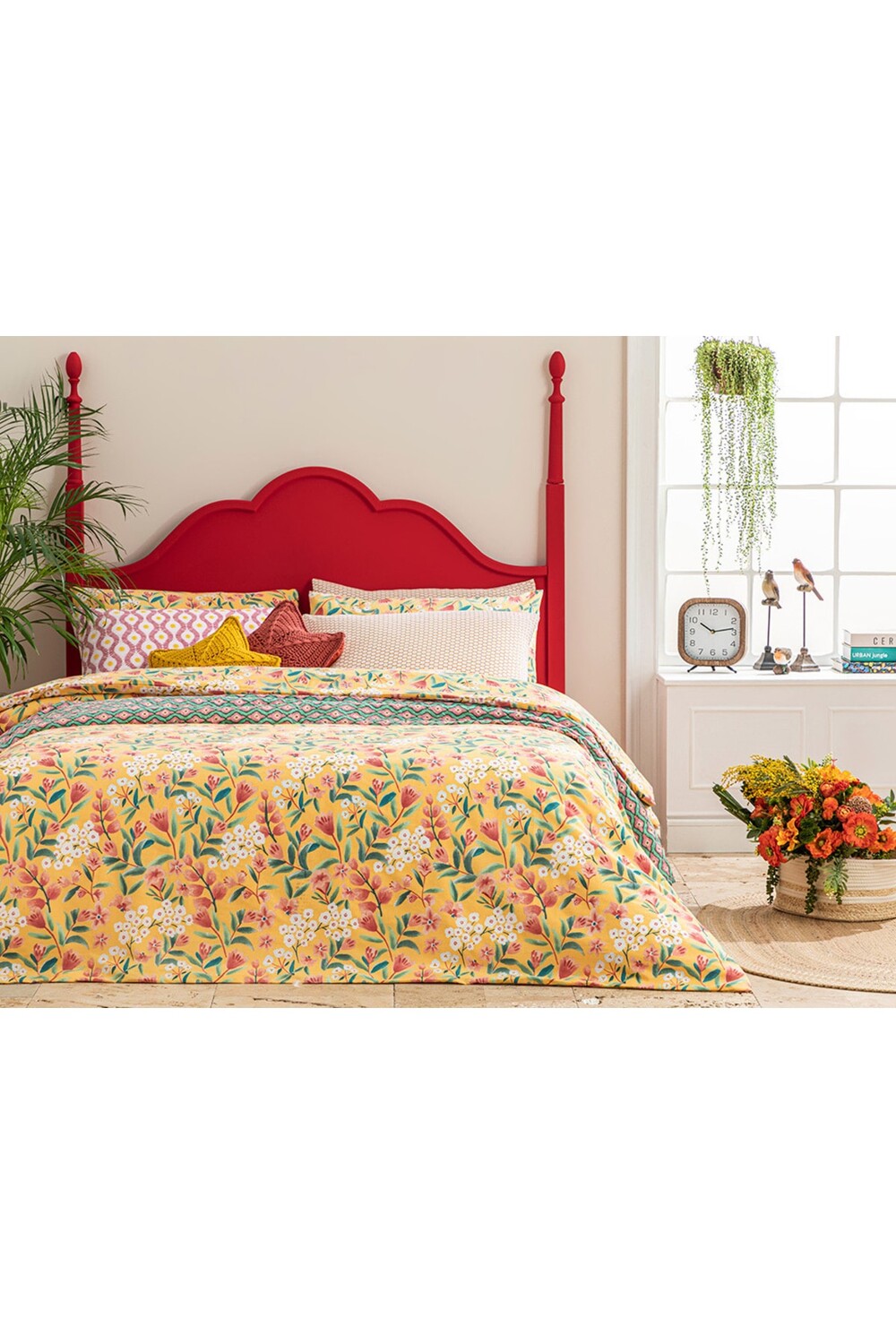 

Пододеяльник двойной English Home Bloomy Branch Easy Iron, желтый