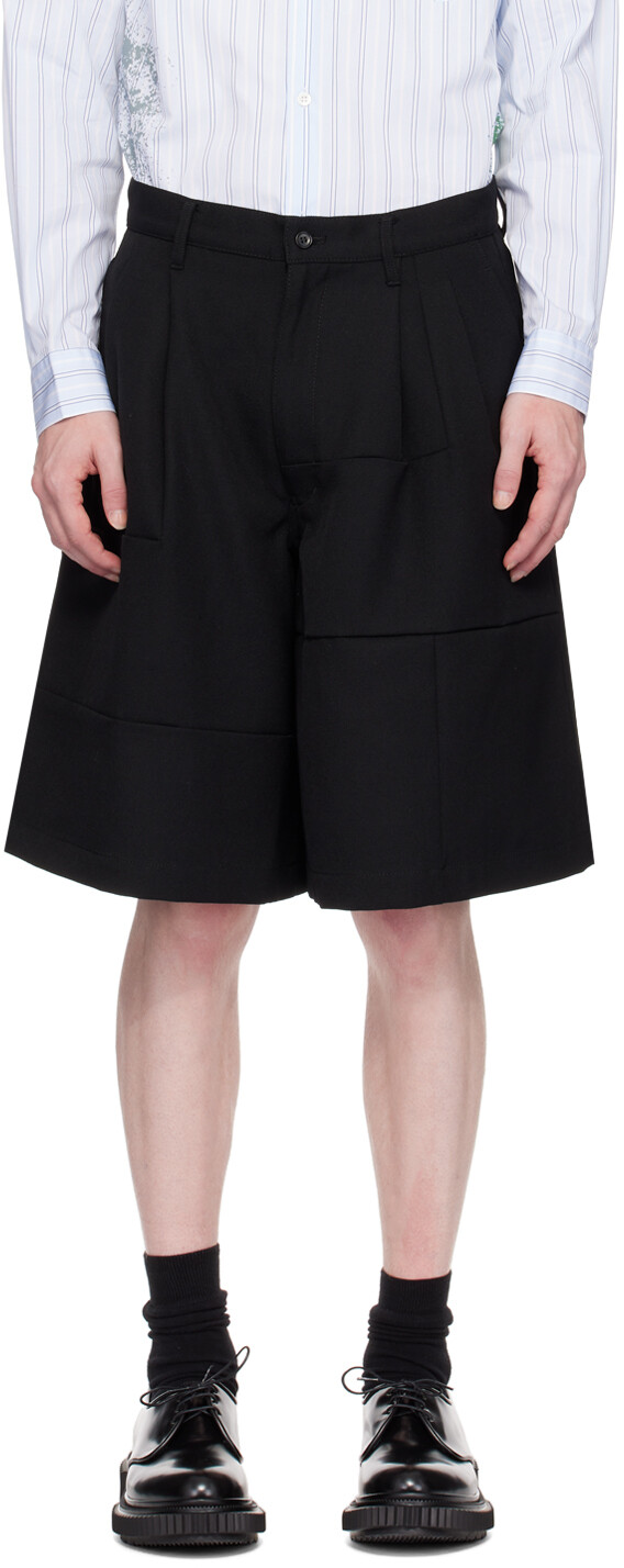 

Черные шорты со складками Comme Des Garcons, цвет Black