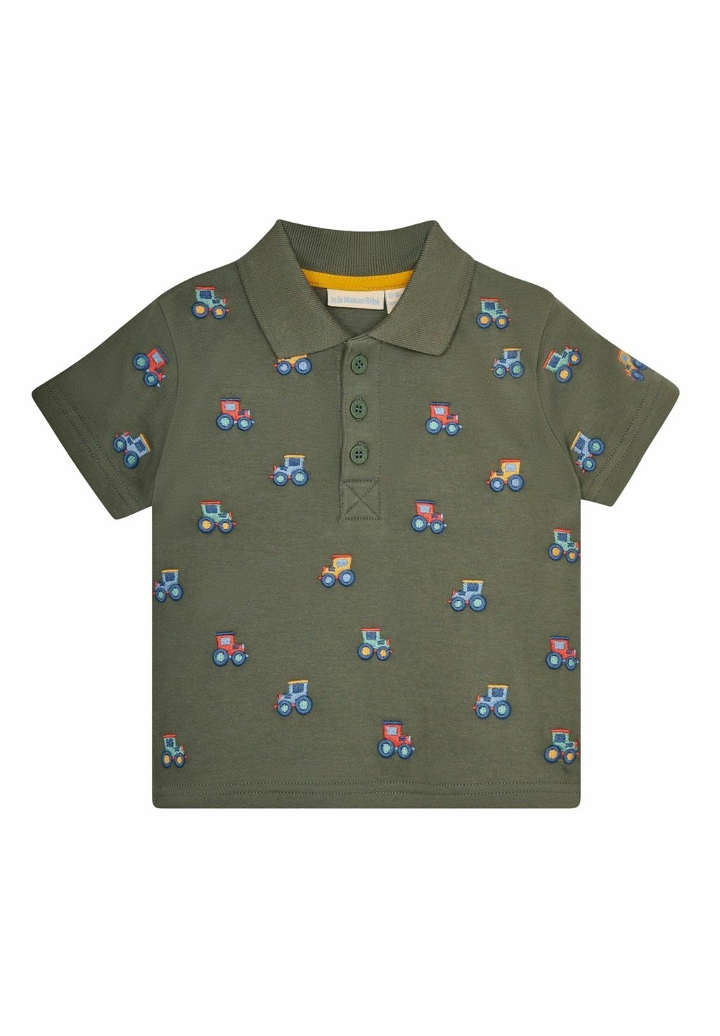 цена Рубашка-поло TRACTOR EMBROIDERED REGULAR FIT JoJo Maman Bébé, цвет khaki green embroidered