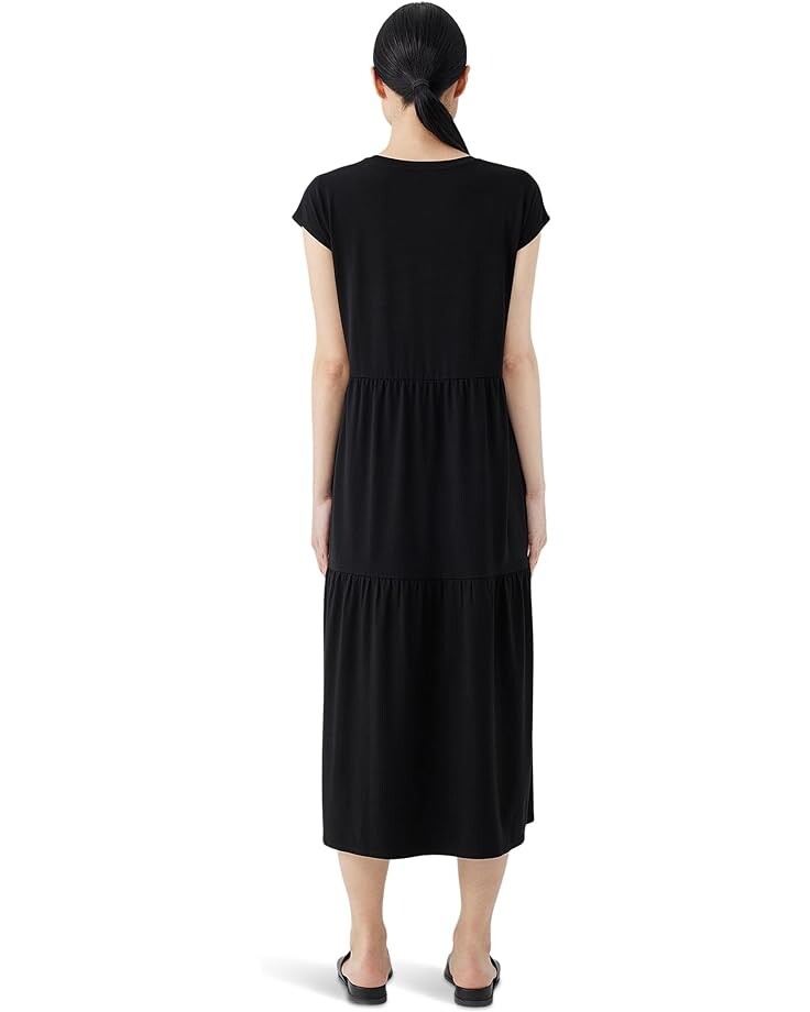 

Платье Eileen Fisher Full-Length Drop Shoulder Dress, черный