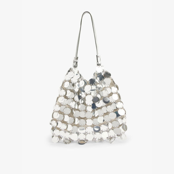 

Сумка с верхней ручкой и пайетками Sparkle Discs Rabanne, серебряный
