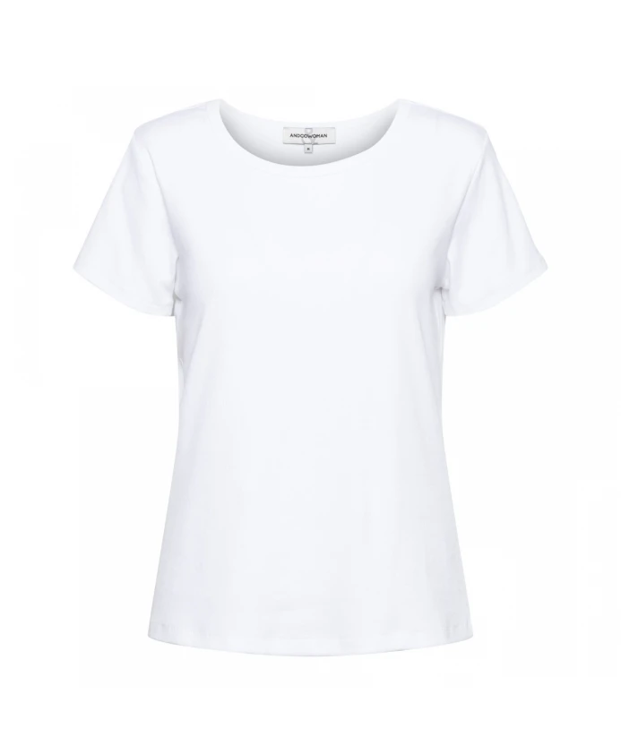 

Рубчатая футболка с короткими рукавами &Co Woman, белый