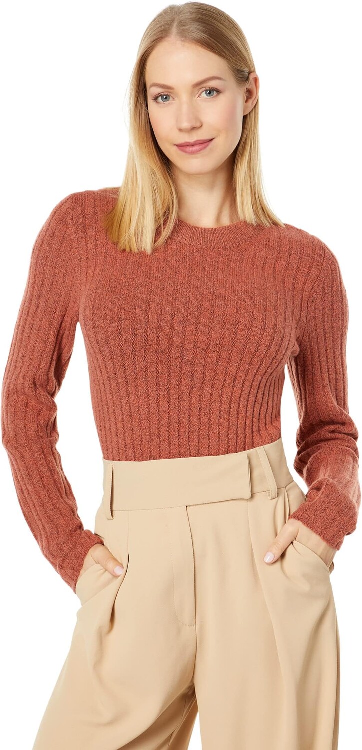 

Узкий пуловер Anguila с круглым вырезом Madewell, цвет Heather Cumin